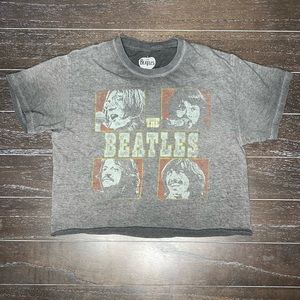 The Beatles Cropped Graphic Tshirt Size Medium